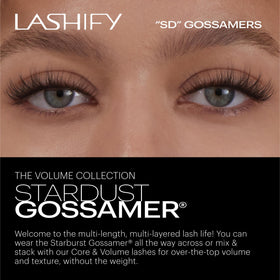 Close-up of Stardust lashes showing fine fibers for natural drama