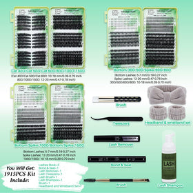 LASHSUN cluster lashes 40D-50D-60D for versatile day-to-night volume