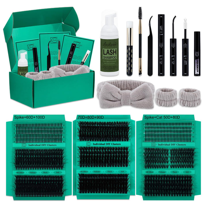 LASHSUN Lash Clusters Kit eyelash extensions for natural daily glamour.