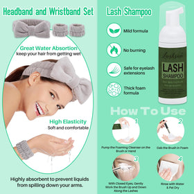 LASHSUN Cleaning Brush to remove debris and refresh lashes.