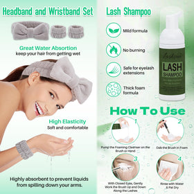 LASHSUN Lash Shampoo and Cleaning Brush maintain lash hygiene