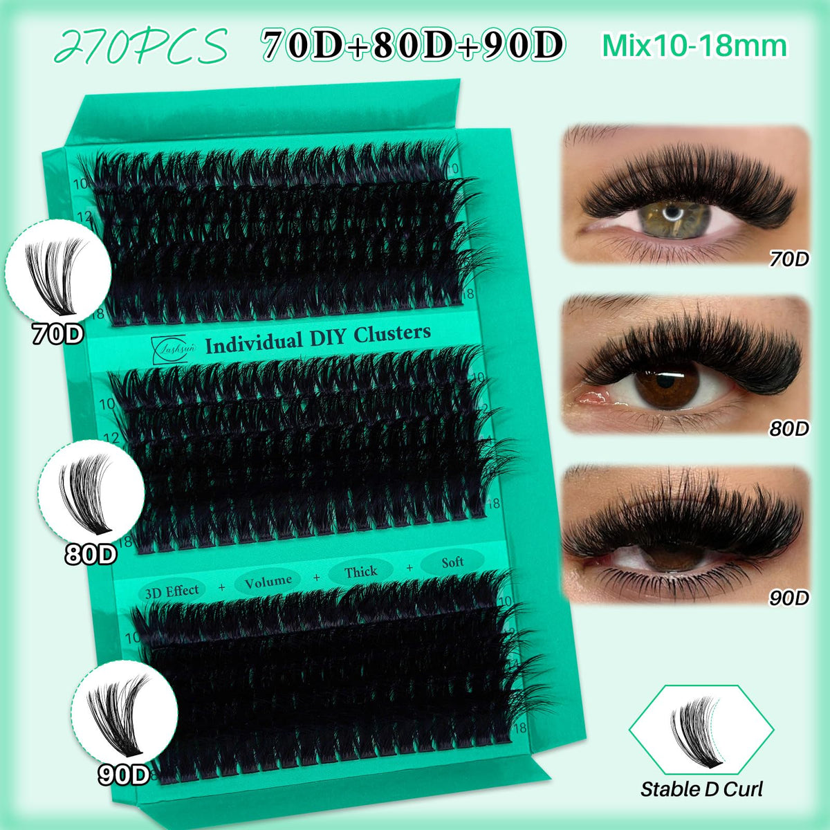 LASHSUN Mascara Brush to define and separate clusters.