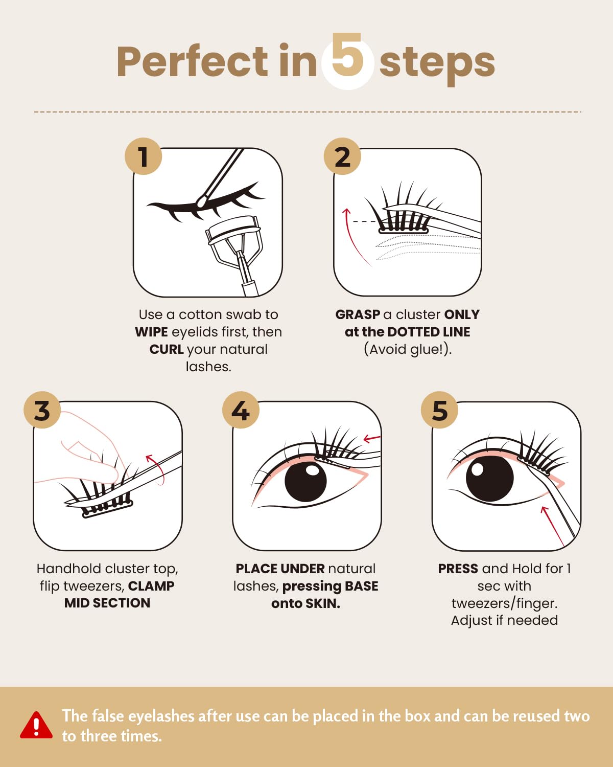 Lashterally D-shaped curl adds depth and dimension to your eye shape.
