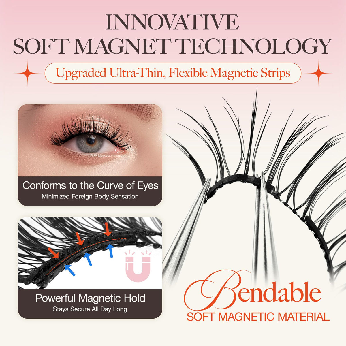 LASHVIEW all-day magnetic hold shown through a confident, secure lash line.