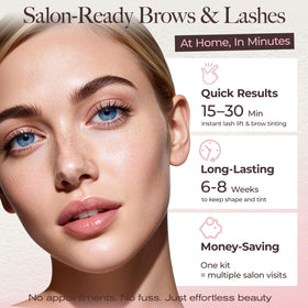 LASHVIEW brow tint palette spotlight highlighting natural color for lasting brow definition.