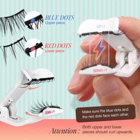 LashView curved applicator enables easy application and removal.