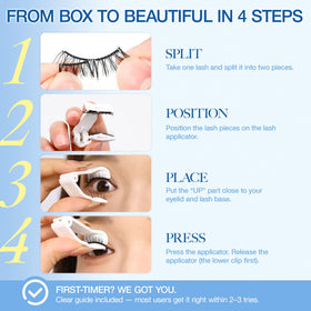 LASHVIEW reusable lashes without glue or eyeliner.