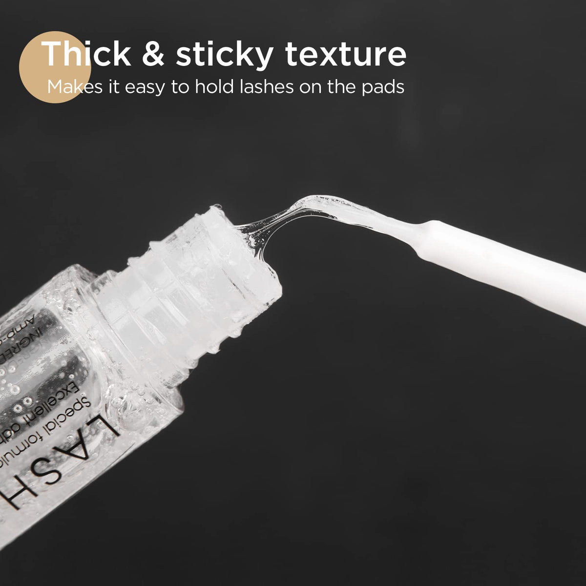 LashVIEW precision applicator enables precise glue application for even bonding.