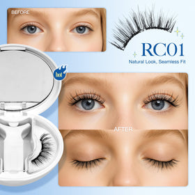 LASHVIEW LunaSoft soft magnetic band hugs lash line for natural look.