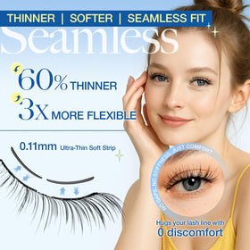 LASHVIEW natural-look lashes with seamless fit for everyday wear.