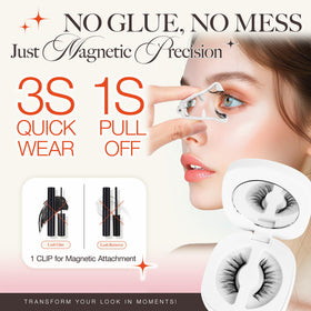 LASHVIEW reusable magnetic lashes displayed, sustainable beauty with multiple wear sessions.