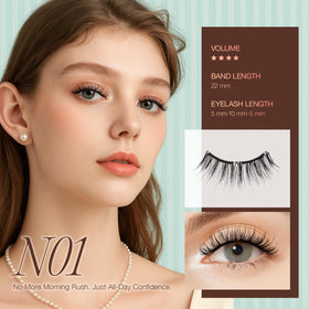 LASHVIEW magnetic eyelashes with applicator for effortless on-the-go wear