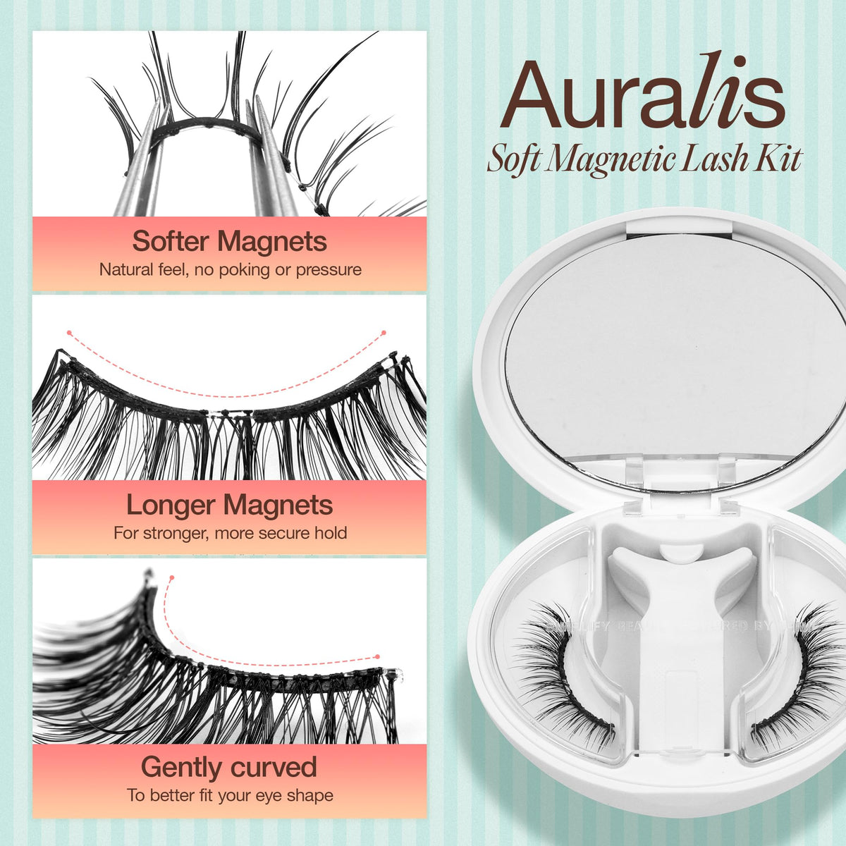 LASHVIEW close-up magnetic lashes with ultra-thin magnets for secure hold