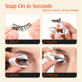 LASHVIEW YT15 no-glue magnetic lashes for quick application.