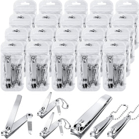 Lasnten 60-piece nail clipper set bulk pack with small and large clippers for home or salon use.