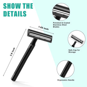 Lasnten double blade razor with clear safety cap ensures safe, precise grooming.