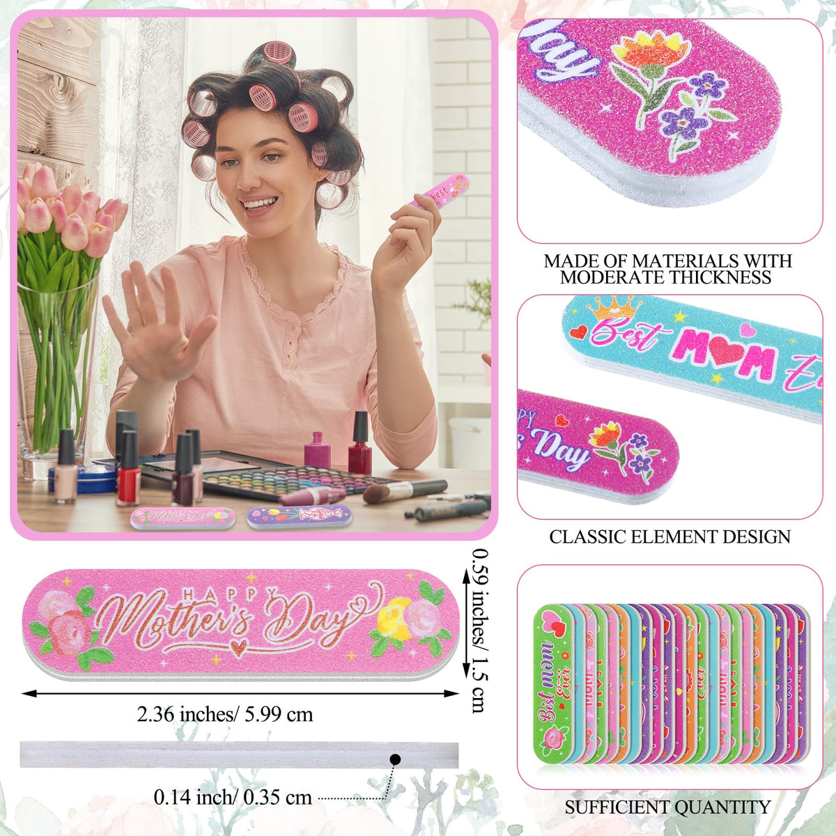 Lasnten Mother’s Day nail files style 2 for quick shaping