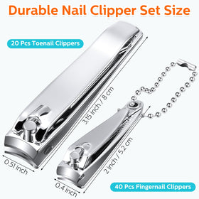 Lasnten small nail clippers with file and chain for precise trims.