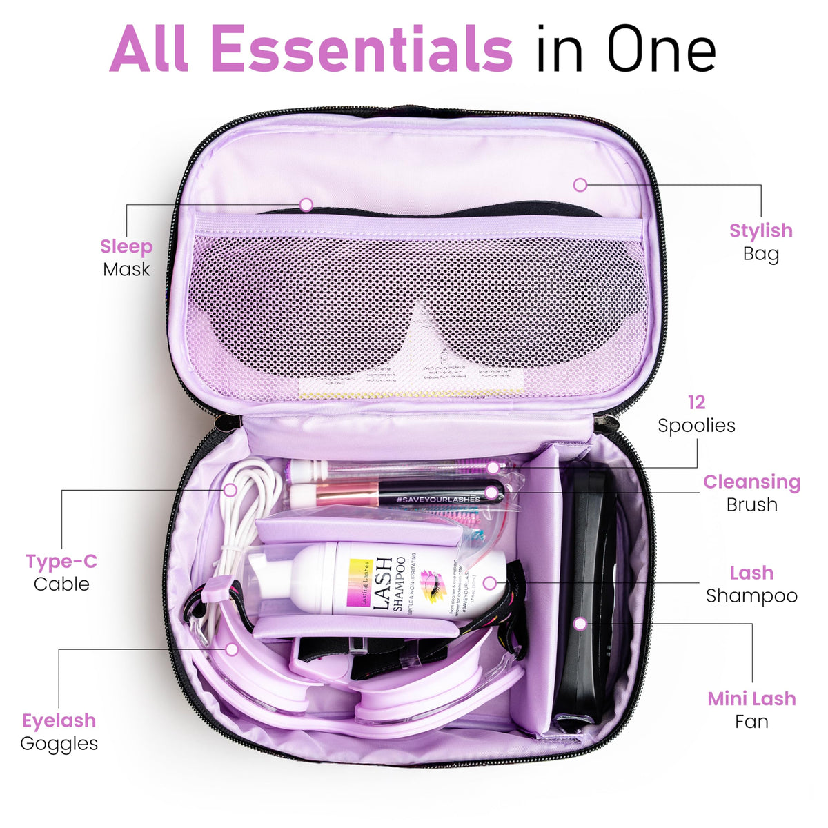 Lasting Lashes lash brush for daily care keeps extensions neat and combed