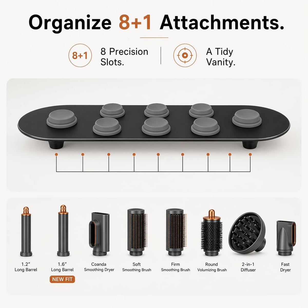 Lasvea anti-slip feet keep the rack stable on countertops