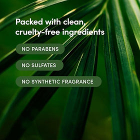 Hands applying LATHER Bamboo Lemongrass moisturizer for quick absorption.