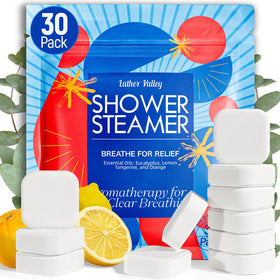 Lather Valley shower steamers 30-pack for a spa-like shower and mood refresh.