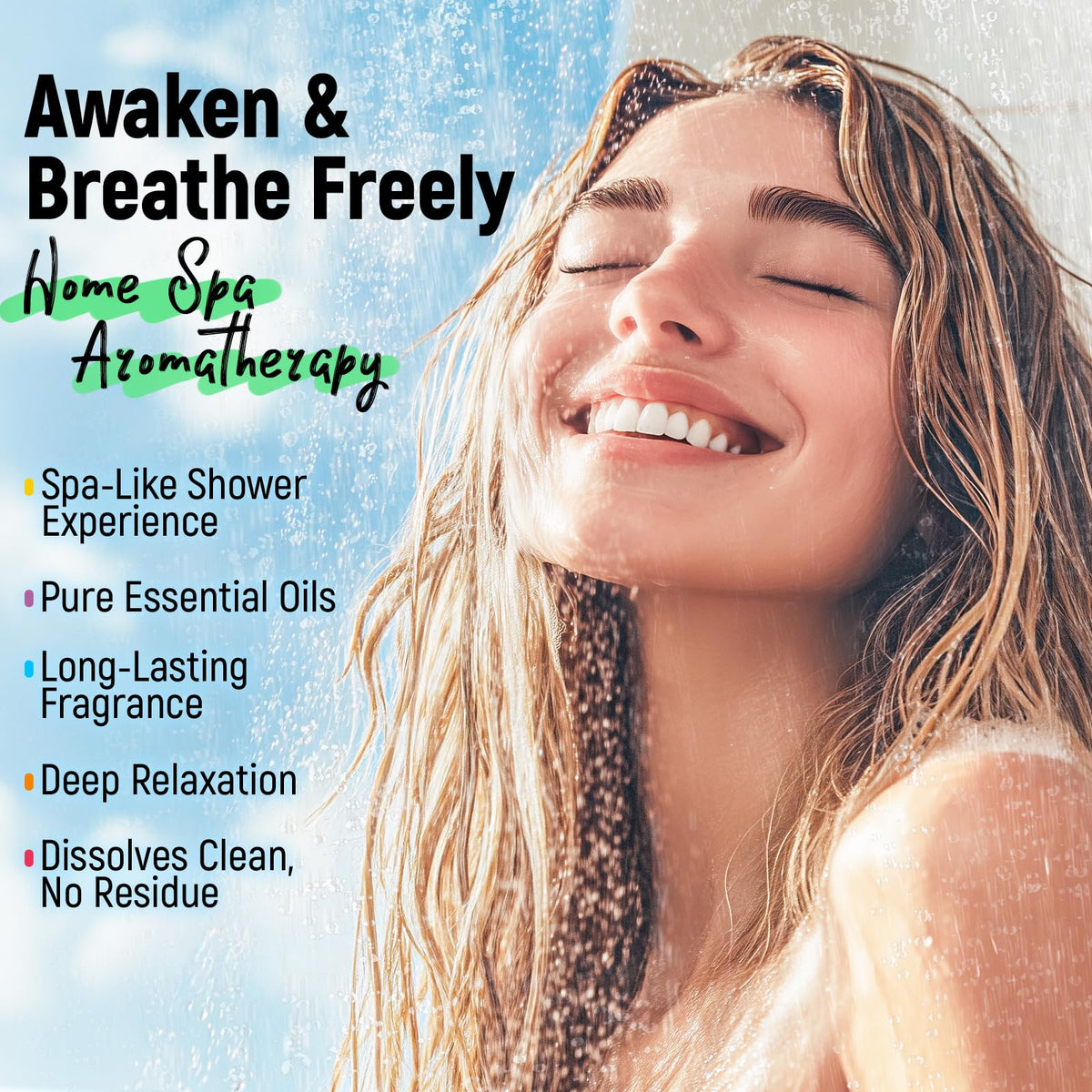 Lather Valley home spa feel with refreshing eucalyptus and citrus in shower.