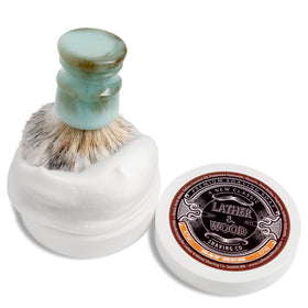 Lather & Wood Bay Rum scent close-up highlighting warm spice and citrus notes