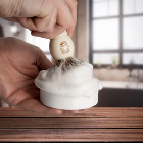 Lather & Wood lathe-turned handle elevates your shaving ritual