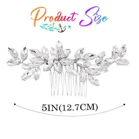 Latious bridal hair comb detail highlighting stone setting and craftsmanship.