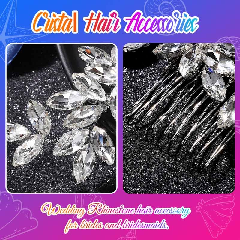 Latious crystal comb idea for creating a sparkling wedding hairstyle.