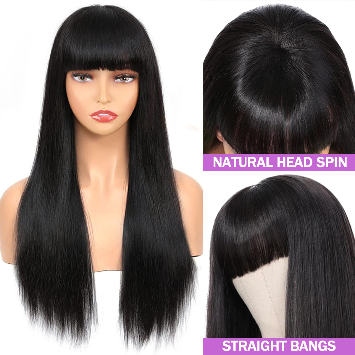 Lativ wig glueless cap three combs adjustable straps for secure, easy fit.