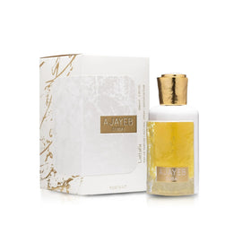 Lattafa Ajayeb Dubai Portrait bottle angle showing modern design