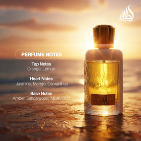 Lattafa Ajayeb Dubai Portrait liquid clarity highlight
