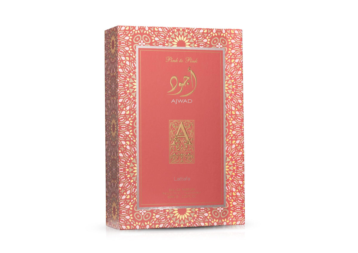 Cap close-up of Lattafa Ajwad Pink to Pink highlighting premium design
