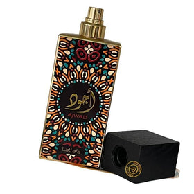 Lattafa Ajwad rose and fruity heart notes deliver romantic, versatile wear.