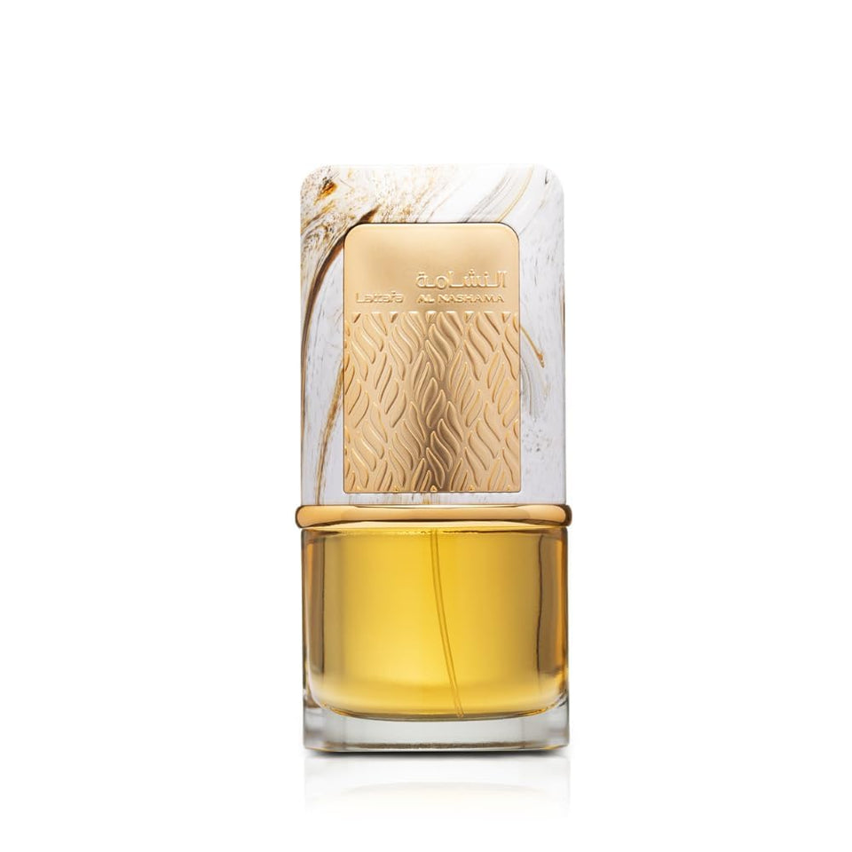 Lattafa Al Nashama bottle front showing unisex fragrance for daily wear