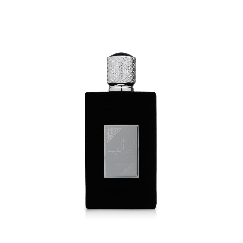 Lattafa Asdaaf Ameer Al Arab eau de parfum bottle, long-lasting fragrance for everyday wear.