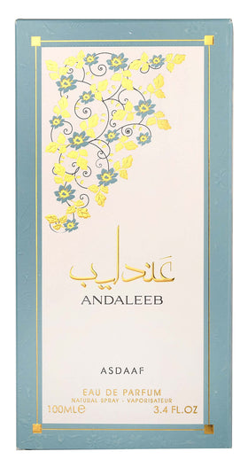Lattafa Asdaaf Andaleeb spray application demonstrating easy wear for evenings