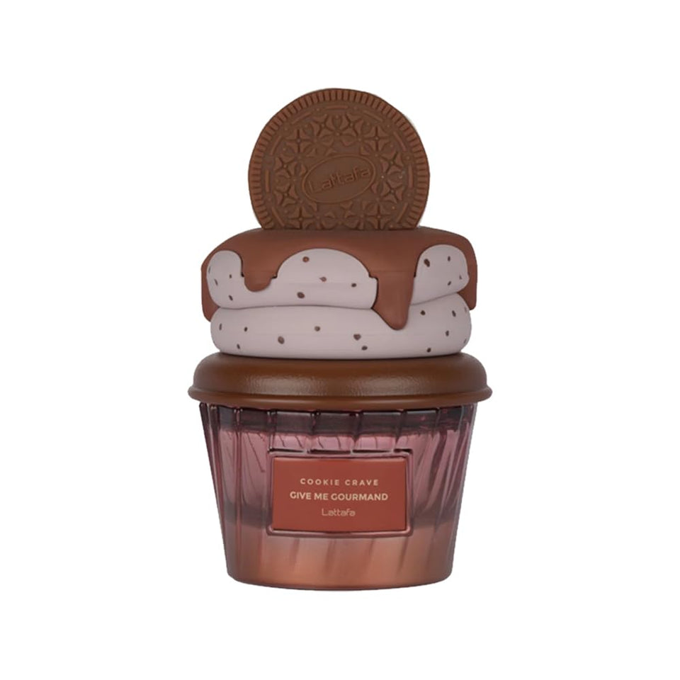 Lattafa Cookie Crave bottle front view highlighting gourmand fragrance