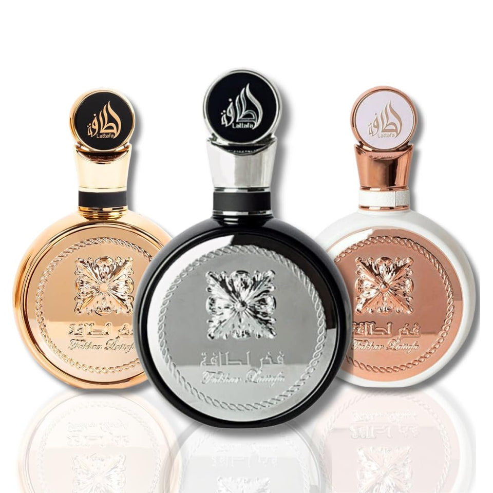 Lattafa Fakhar Extrait bottle, premium fragrance for long-lasting day and night wear.