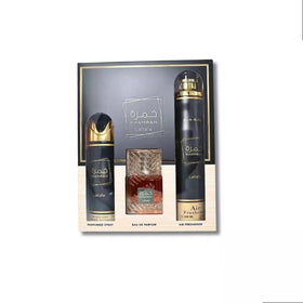 Lattafa Khamrah Thuraya gift set display for gifting