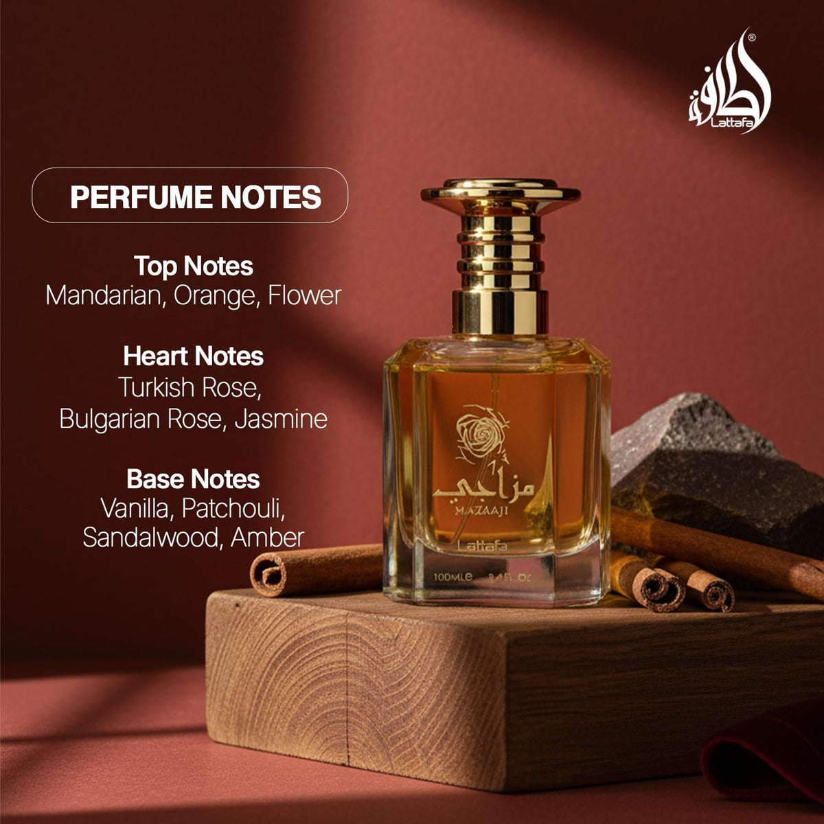 Masaaji top notes Jasmine and Orange Blossom aroma
