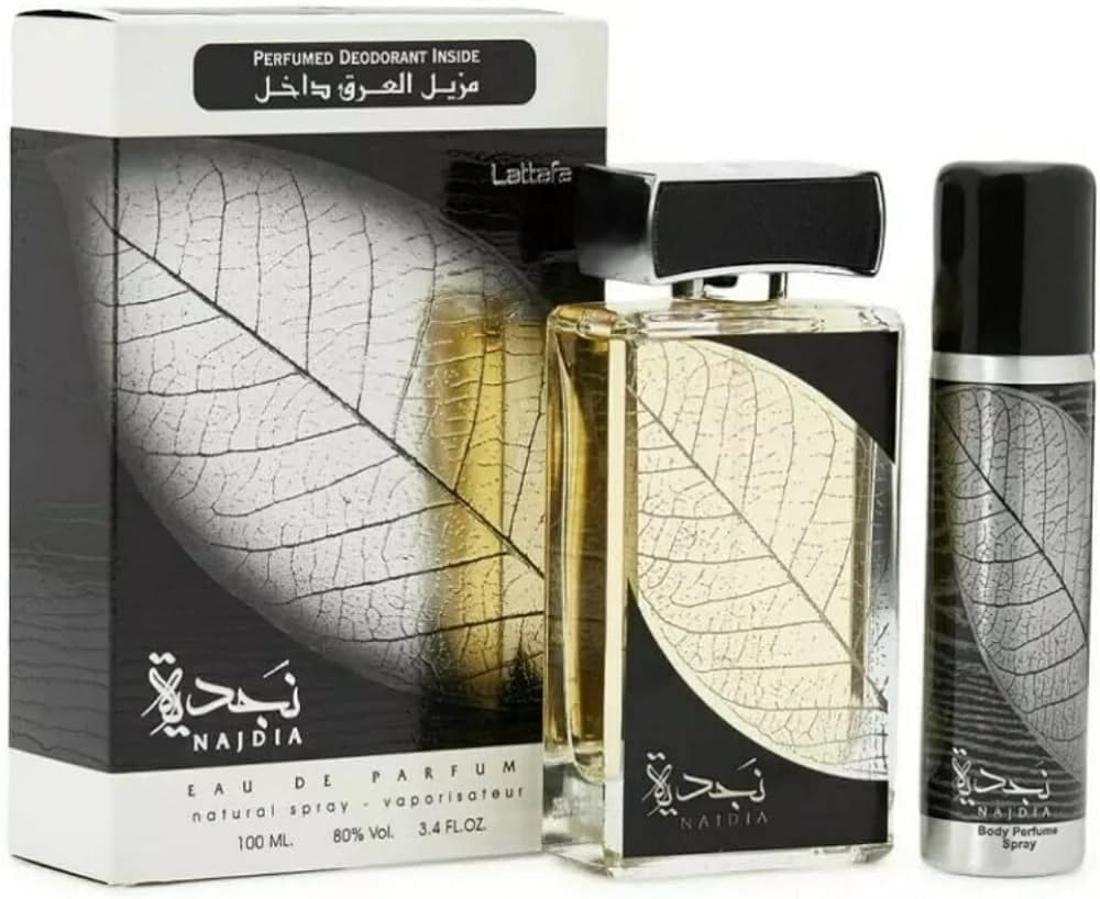 Lattafa Najdia deodorant spray bottle for on the go freshness