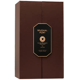 Elegant gift-pack presentation of Lattafa Mughal Fort fragrance.