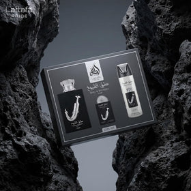 Lattafa Pride 3-4oz EDP spray bottle, bold masculine scent on display for daily wear.