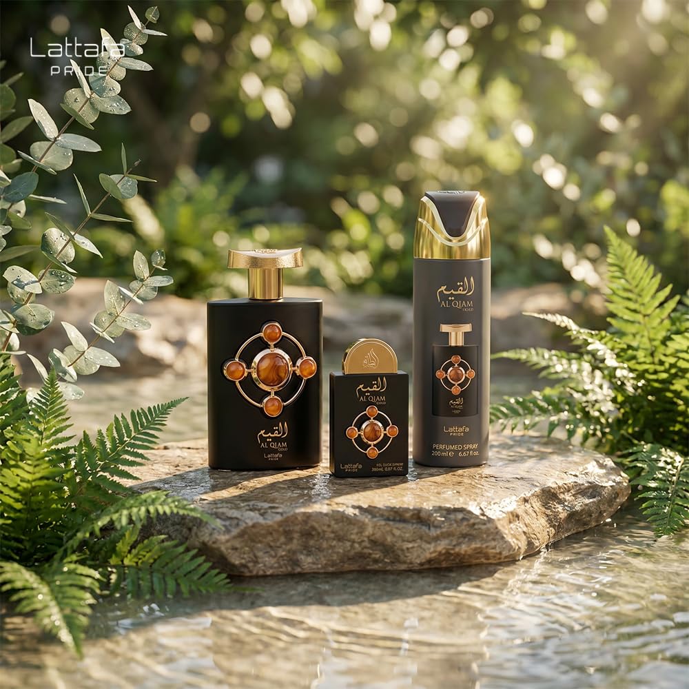 Mini Lattafa Pride Al Qiam Gold EDP for travel.