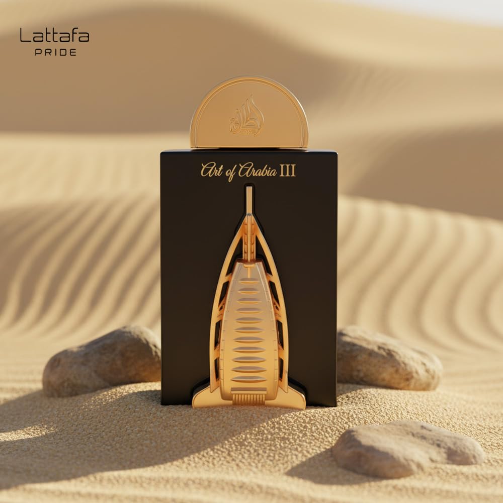 Lattafa Pride Art Of Arabia III middle-notes close-up showcasing depth for evening wear