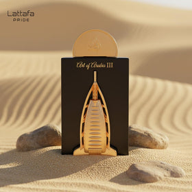 Lattafa Pride Art Of Arabia III middle-notes close-up showcasing depth for evening wear