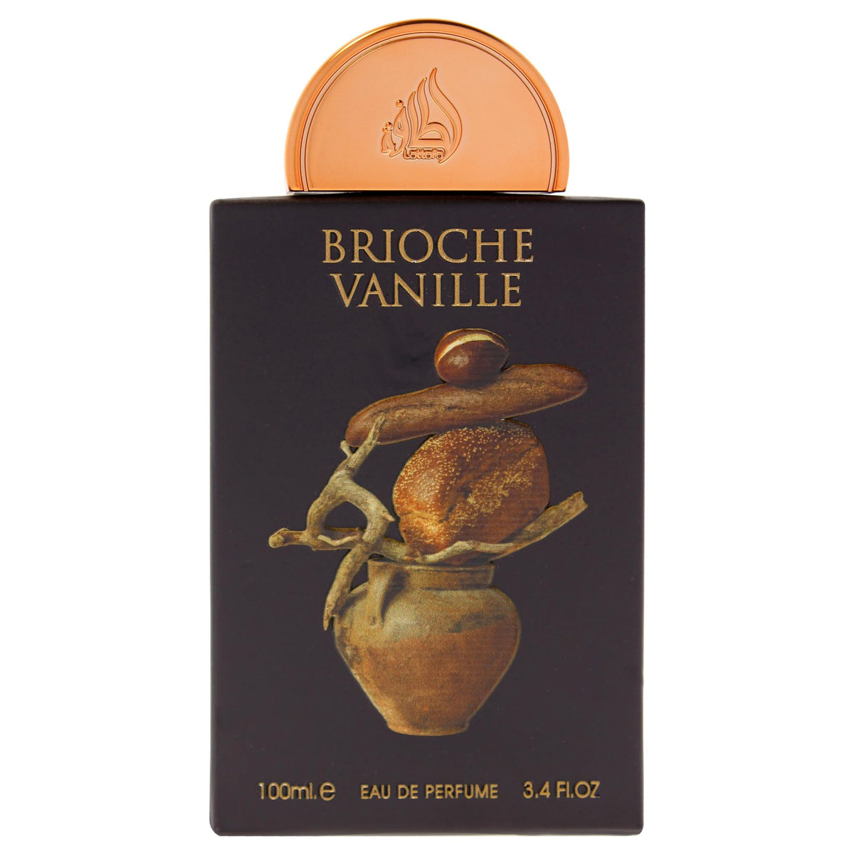 Lattafa Pride Brioche Vanille bottle top highlighting premium cap detail